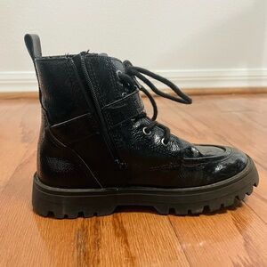 Zara Kids Patent Black Boots